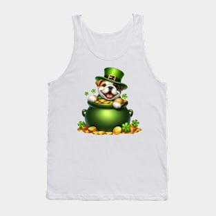 St Patricks Day Bulldog Tank Top